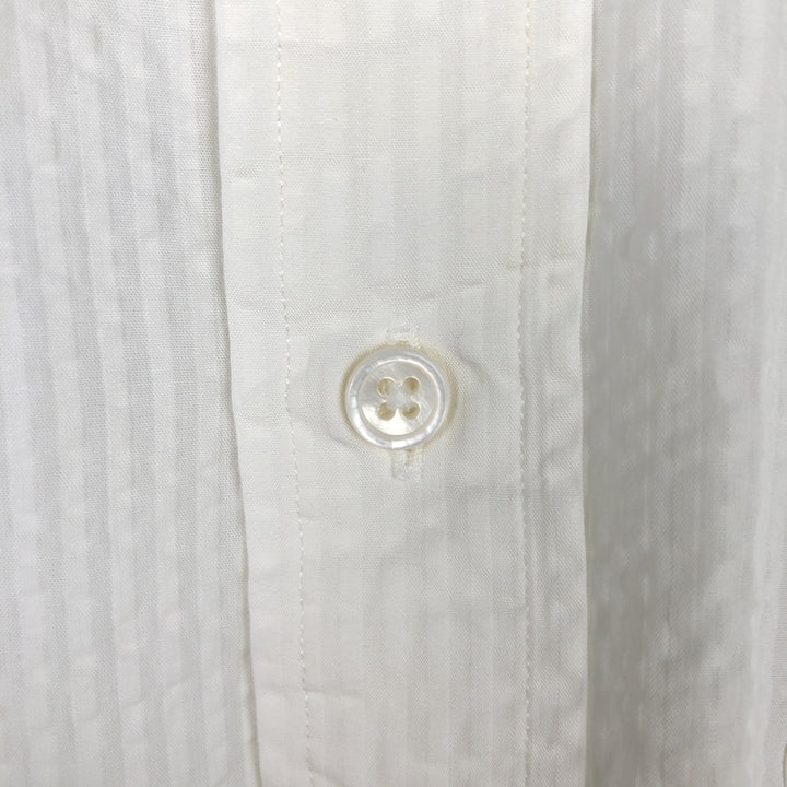 Brooks Brothers Est.1818 REGENT Seersucker Long-Sleeve Button-Down Shirt, Men's Size XL (approx.) cotton white type Vintage Second Hand