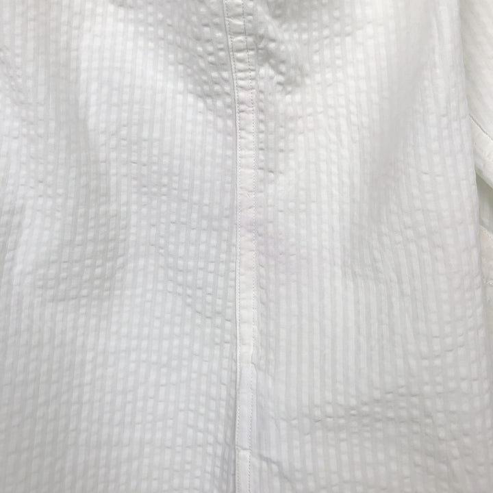 Brooks Brothers Est.1818 REGENT Seersucker Long-Sleeve Button-Down Shirt, Men's Size XL (approx.) cotton white type Vintage Second Hand