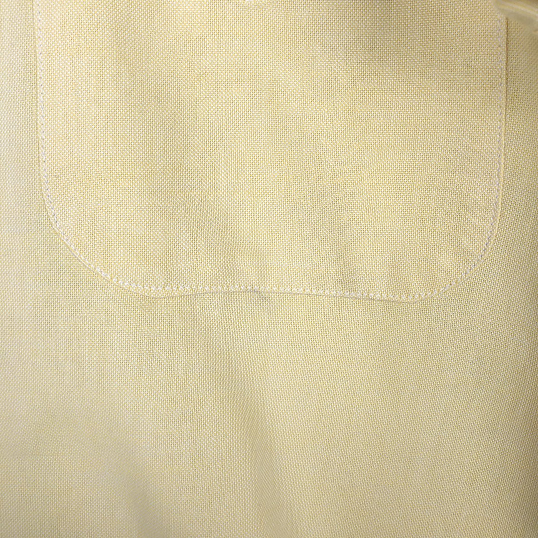Brooks Brothers MAKERS Long Sleeve Button Down Shirt Made in USA Men's M Size cotton yellow type Vintage Second Hand