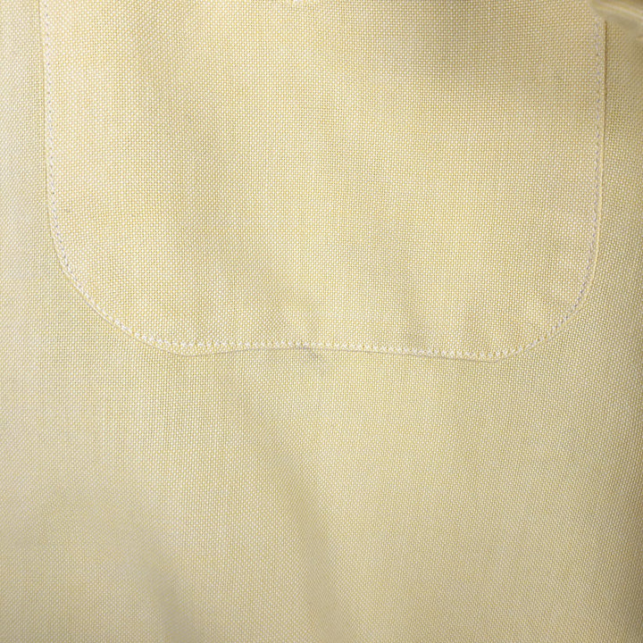 Brooks Brothers MAKERS Long Sleeve Button Down Shirt Made in USA Men's M Size cotton yellow type Vintage Second Hand