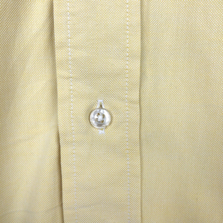 Brooks Brothers MAKERS Long Sleeve Button Down Shirt Made in USA Men's M Size cotton yellow type Vintage Second Hand