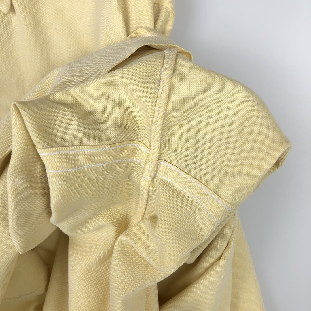 Brooks Brothers MAKERS Long Sleeve Button Down Shirt Made in USA Men's M Size cotton yellow type Vintage Second Hand