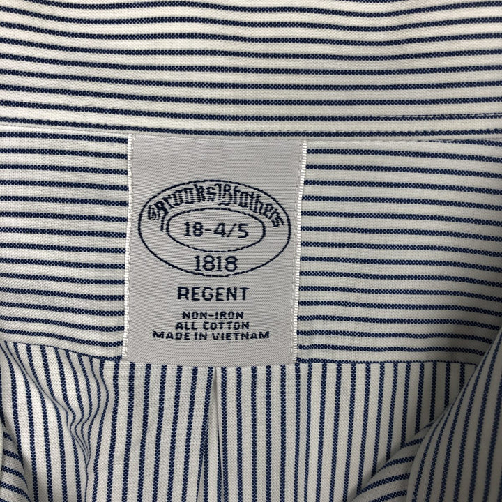 Brooks Brothers 1818 REGENT Long-Sleeve Cotton Check Shirt, Men's Size XXL (approx.) cotton white type Vintage Second Hand