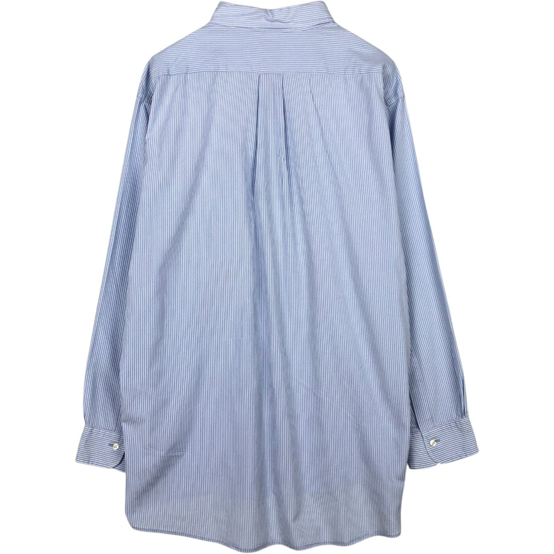 Brooks Brothers Est.1818 Long Sleeve Button-Down Striped Shirt, Men's XL cotton Blue type light blue Vintage Second Hand