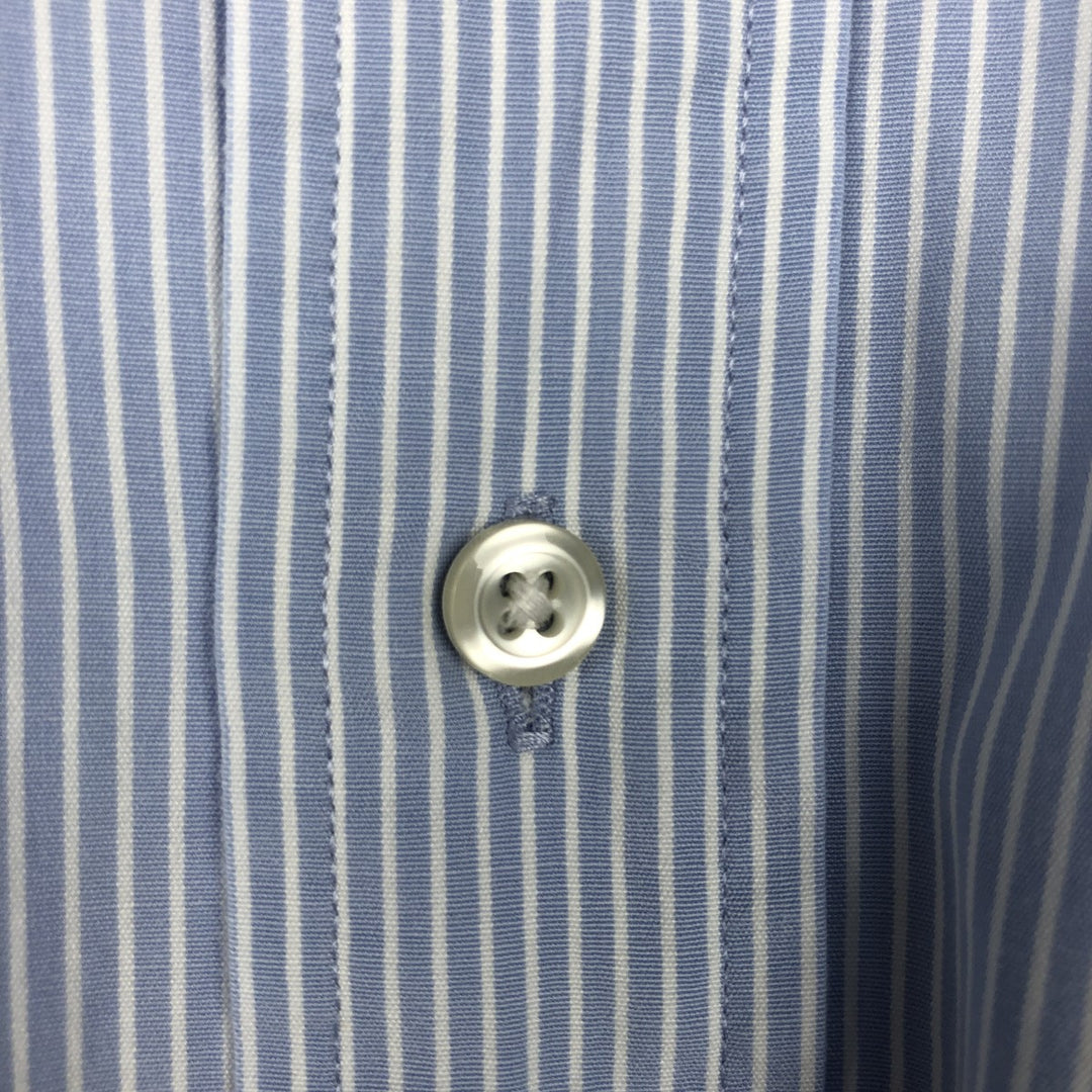 Brooks Brothers Est.1818 Long Sleeve Button-Down Striped Shirt, Men's XL cotton Blue type light blue Vintage Second Hand