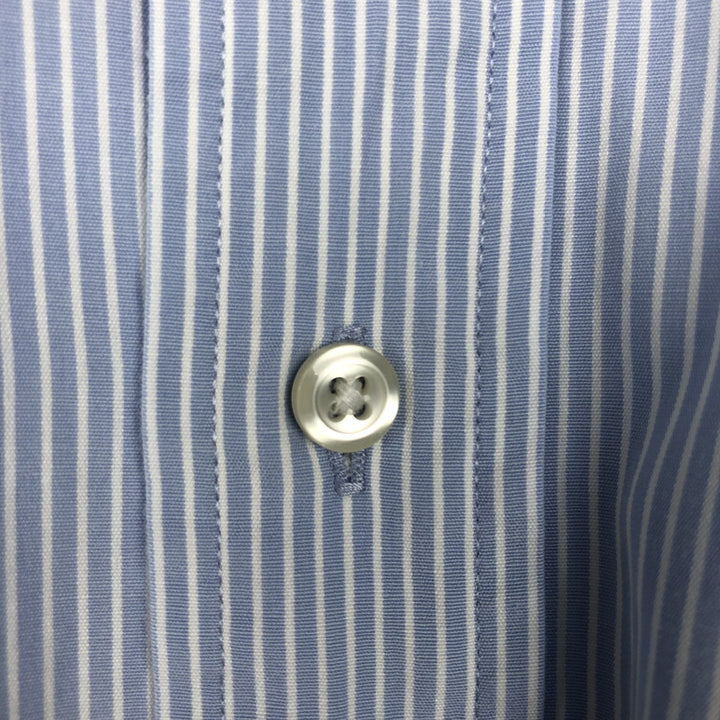 Brooks Brothers Est.1818 Long Sleeve Button-Down Striped Shirt, Men's XL cotton Blue type light blue Vintage Second Hand