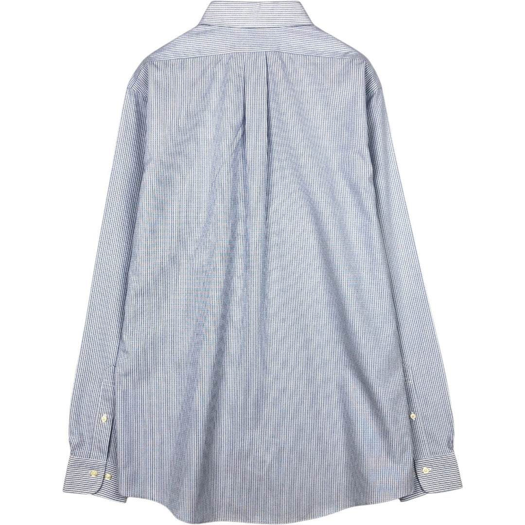 Brooks Brothers 1818 REGENT Long Sleeve Button-Down Striped Shirt, Men's Size L cotton Blue type light blue Vintage Second Hand