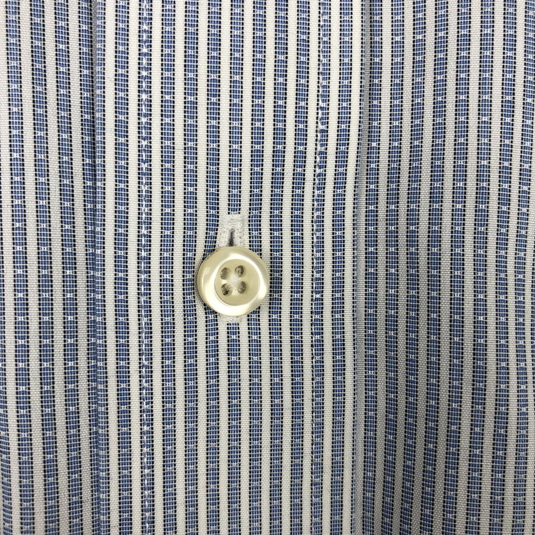 Brooks Brothers 1818 REGENT Long Sleeve Button-Down Striped Shirt, Men's Size L cotton Blue type light blue Vintage Second Hand