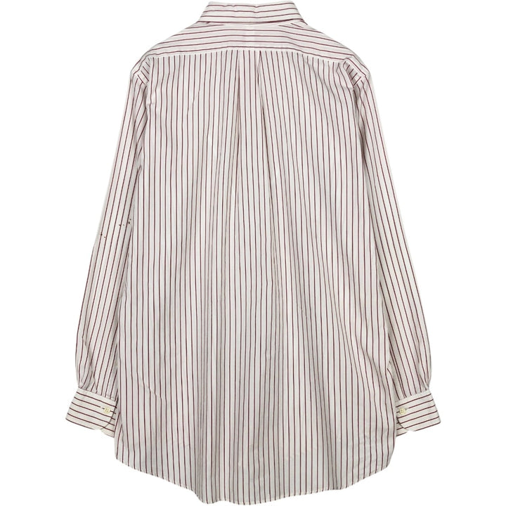 Brooks Brothers Est.1818 Long Sleeve Cotton Striped Shirt, Men's M Size cotton white type Vintage Second Hand