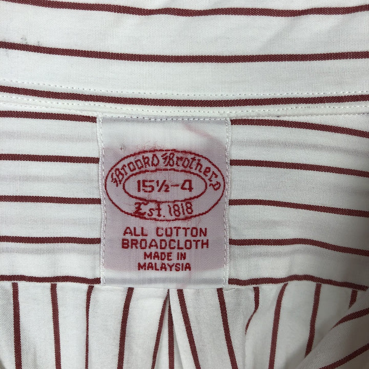 Brooks Brothers Est.1818 Long Sleeve Cotton Striped Shirt, Men's M Size cotton white type Vintage Second Hand