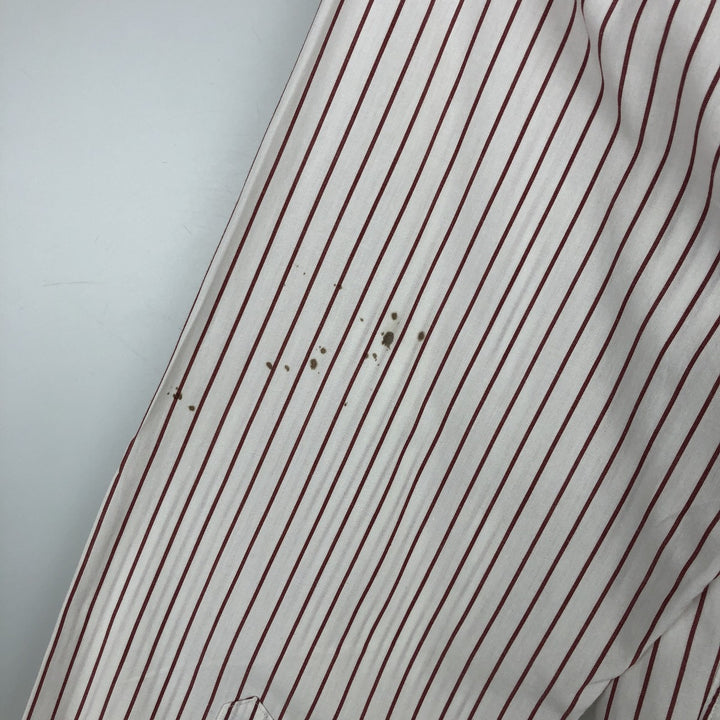 Brooks Brothers Est.1818 Long Sleeve Cotton Striped Shirt, Men's M Size cotton white type Vintage Second Hand