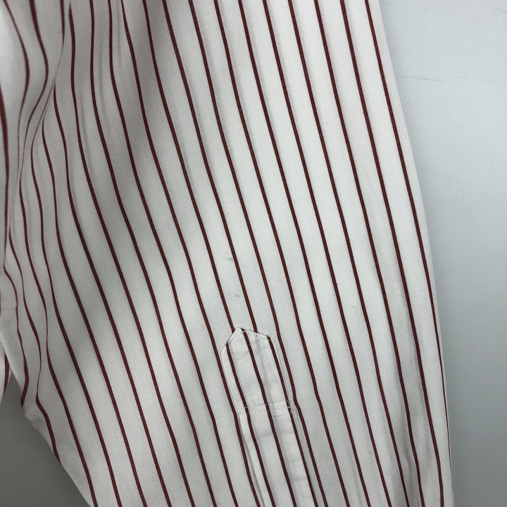 Brooks Brothers Est.1818 Long Sleeve Cotton Striped Shirt, Men's M Size cotton white type Vintage Second Hand