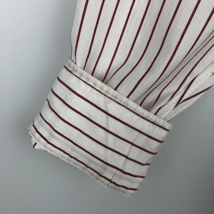 Brooks Brothers Est.1818 Long Sleeve Cotton Striped Shirt, Men's M Size cotton white type Vintage Second Hand