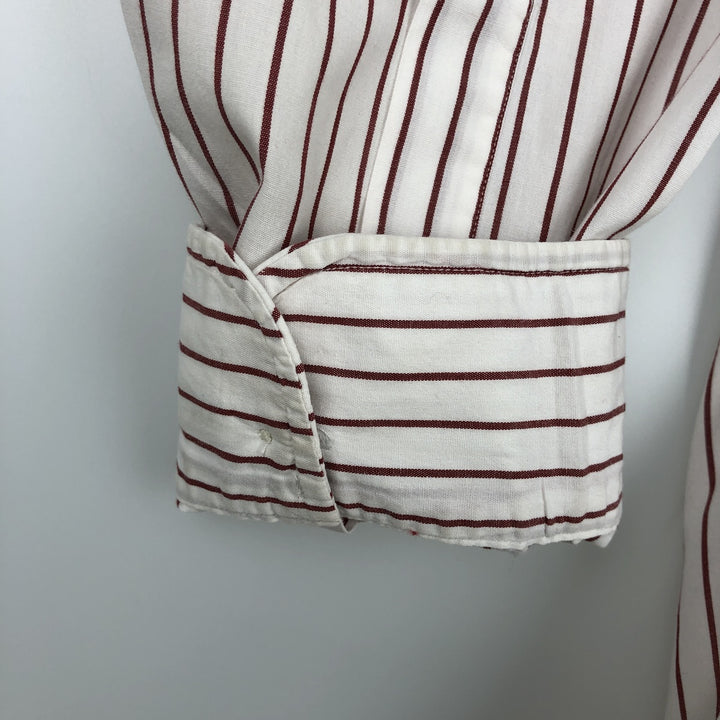 Brooks Brothers Est.1818 Long Sleeve Cotton Striped Shirt, Men's M Size cotton white type Vintage Second Hand