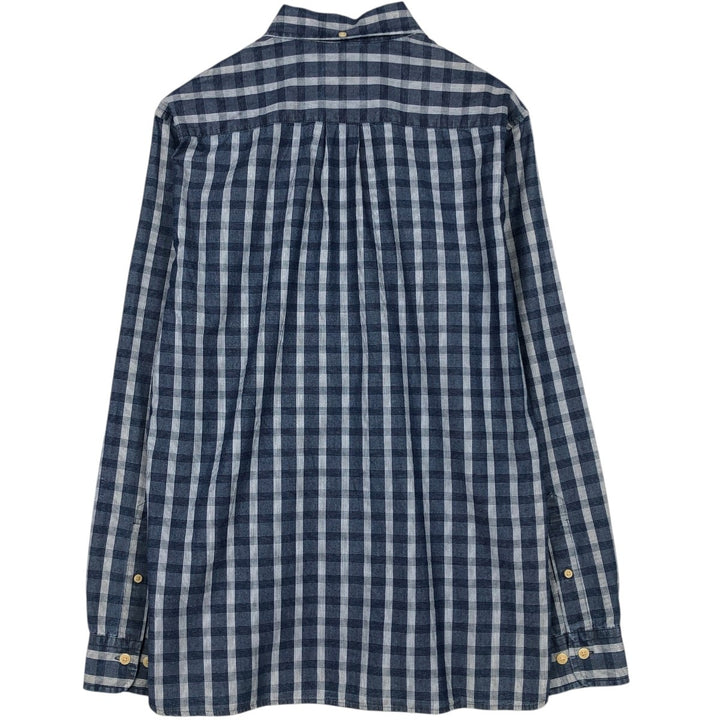 Brooks Brothers RED FLEECE Long Sleeve Button-Down Check Shirt, Men's Size Medium cotton blue type Vintage Second Hand