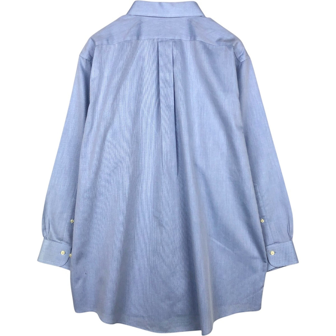 Brooks Brothers 346 Long Sleeve Cotton Striped Shirt, Men's XL cotton Blue type light blue Vintage Second Hand