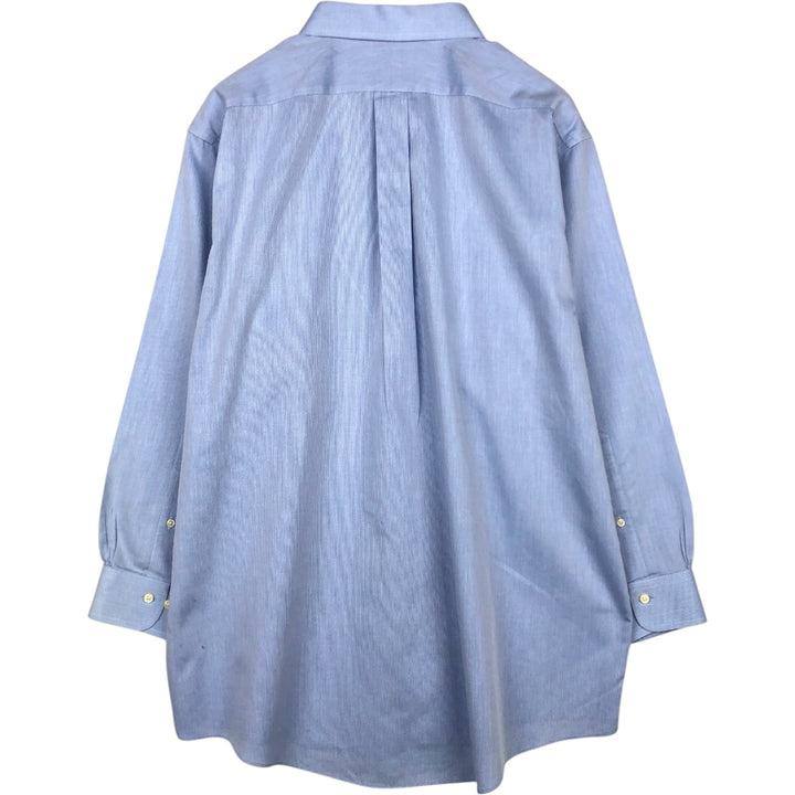 Brooks Brothers 346 Long Sleeve Cotton Striped Shirt, Men's XL cotton Blue type light blue Vintage Second Hand