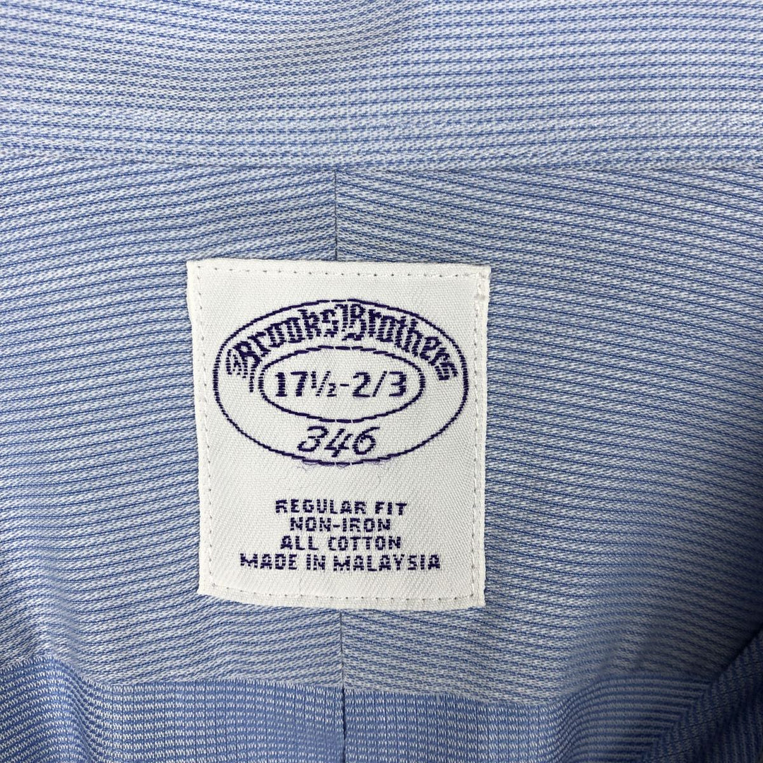 Brooks Brothers 346 Long Sleeve Cotton Striped Shirt, Men's XL cotton Blue type light blue Vintage Second Hand