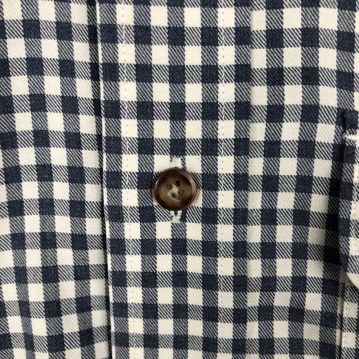Brooks Brothers Long Sleeve Button-Down Check Shirt, Men's Size L cotton gray type Vintage Second Hand