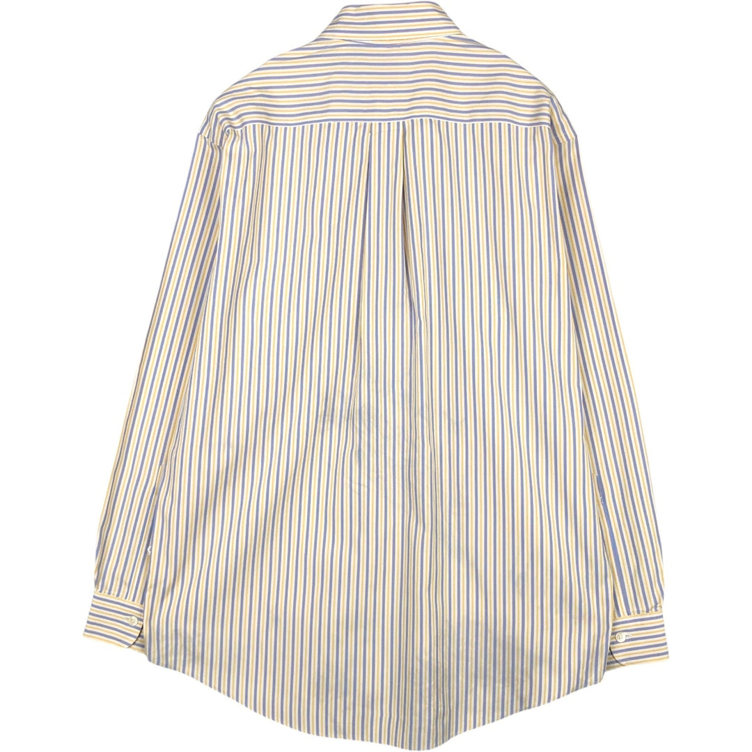 Brooks Brothers Est.1818 Multi-Stripe Short-Sleeve Button-Down Striped Shirt, Men's Size M (approx.) cotton yellow type Vintage Second Hand