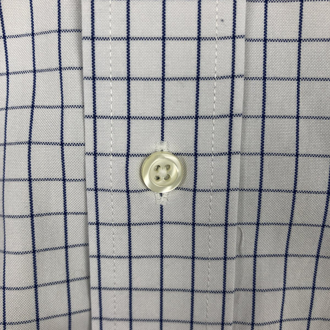 Brooks Brothers Est.1818 Long Sleeve Button-Down Check Shirt, Men's Size M cotton white type Vintage Second Hand