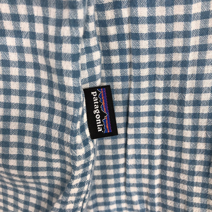 Patagonia Organic Cotton 53833SP16 Long-Sleeve Cotton Check Shirt, Men's Size L (approx.) Organic cotton Blue type light blue Vintage Second Hand