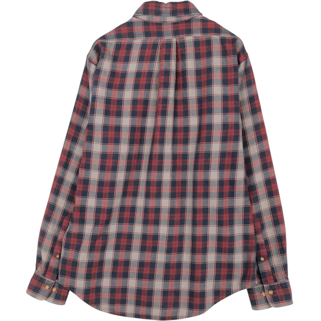 Brooks Brothers Est.1818 Long Sleeve Button-Down Check Shirt, Men's Size M cotton red type Vintage Second Hand