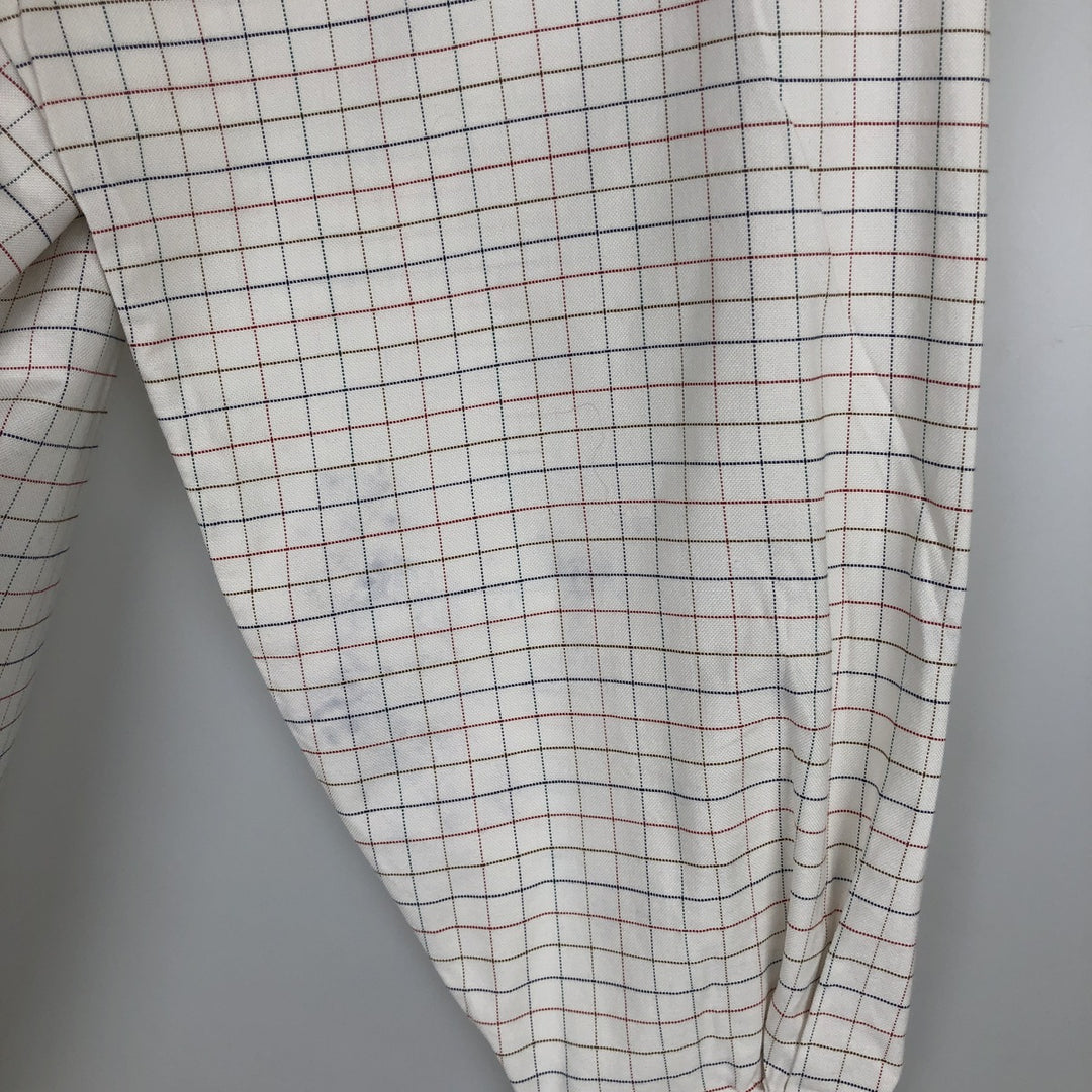 Brooks Brothers MAKERS Long Sleeve Button-Down Check Shirt Made in USA Men's XL Supima Cotton white type Vintage Second Hand