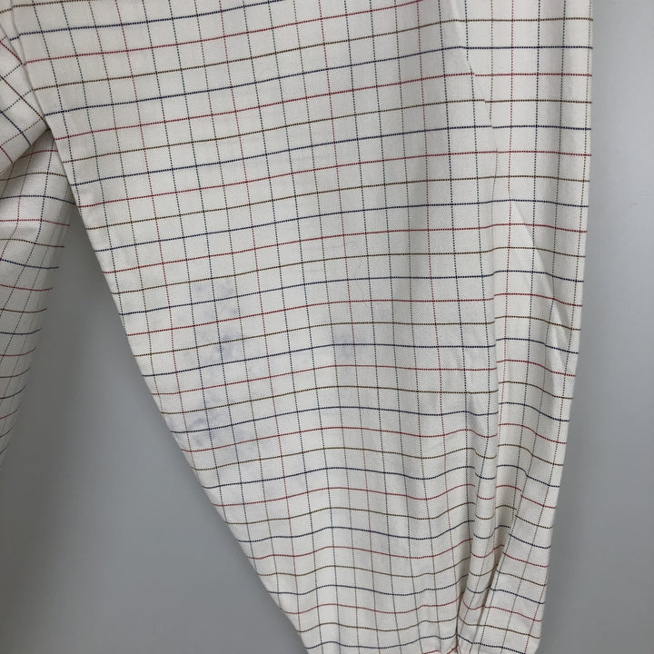 Brooks Brothers MAKERS Long Sleeve Button-Down Check Shirt Made in USA Men's XL Supima Cotton white type Vintage Second Hand