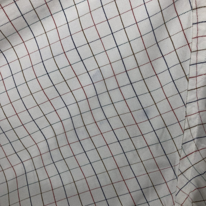 Brooks Brothers MAKERS Long Sleeve Button-Down Check Shirt Made in USA Men's XL Supima Cotton white type Vintage Second Hand