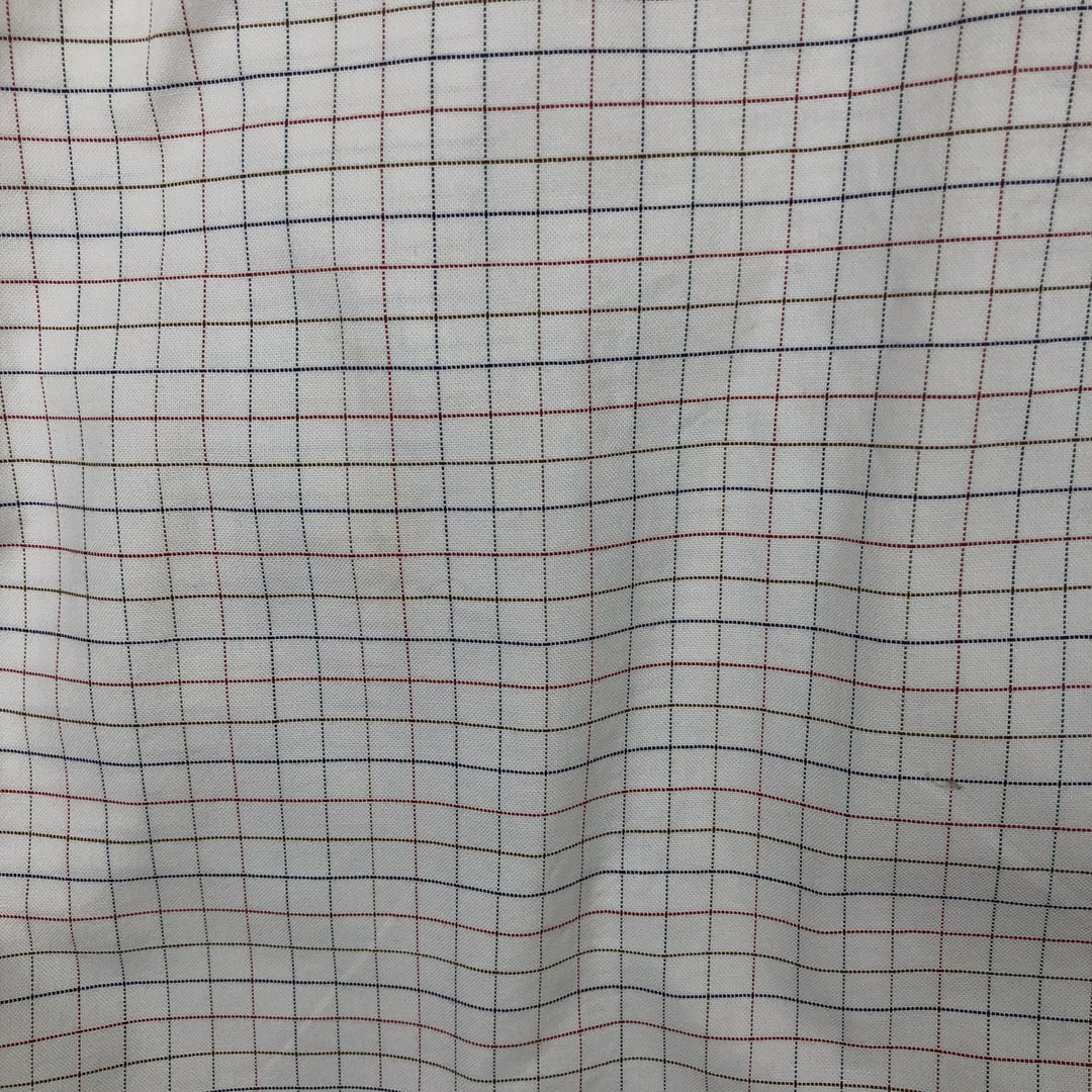 Brooks Brothers MAKERS Long Sleeve Button-Down Check Shirt Made in USA Men's XL Supima Cotton white type Vintage Second Hand