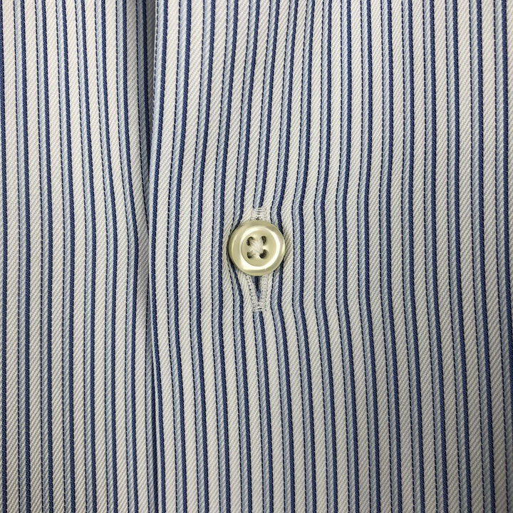 Brooks Brothers Est.1818 Long Sleeve Cotton Striped Shirt Made in USA Men's XL cotton blue type Vintage Second Hand