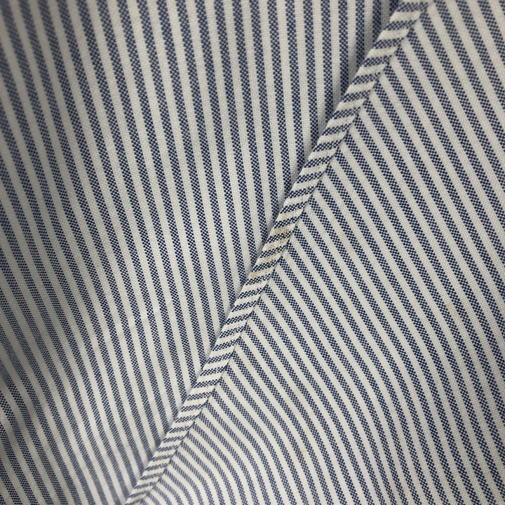 Brooks Brothers Long Sleeve Button-Down Striped Shirt Made in USA Men's XL Supima Cotton Blue type light blue Vintage Second Hand