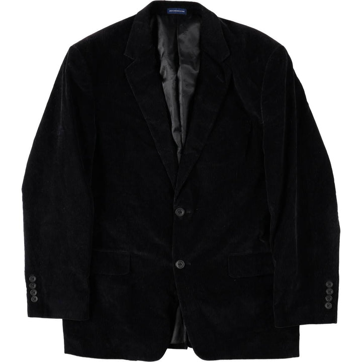 STAFFORD CLASSIC FIT Corduroy Tailored Jacket (Men's Size L) cotton black type Vintage Second Hand