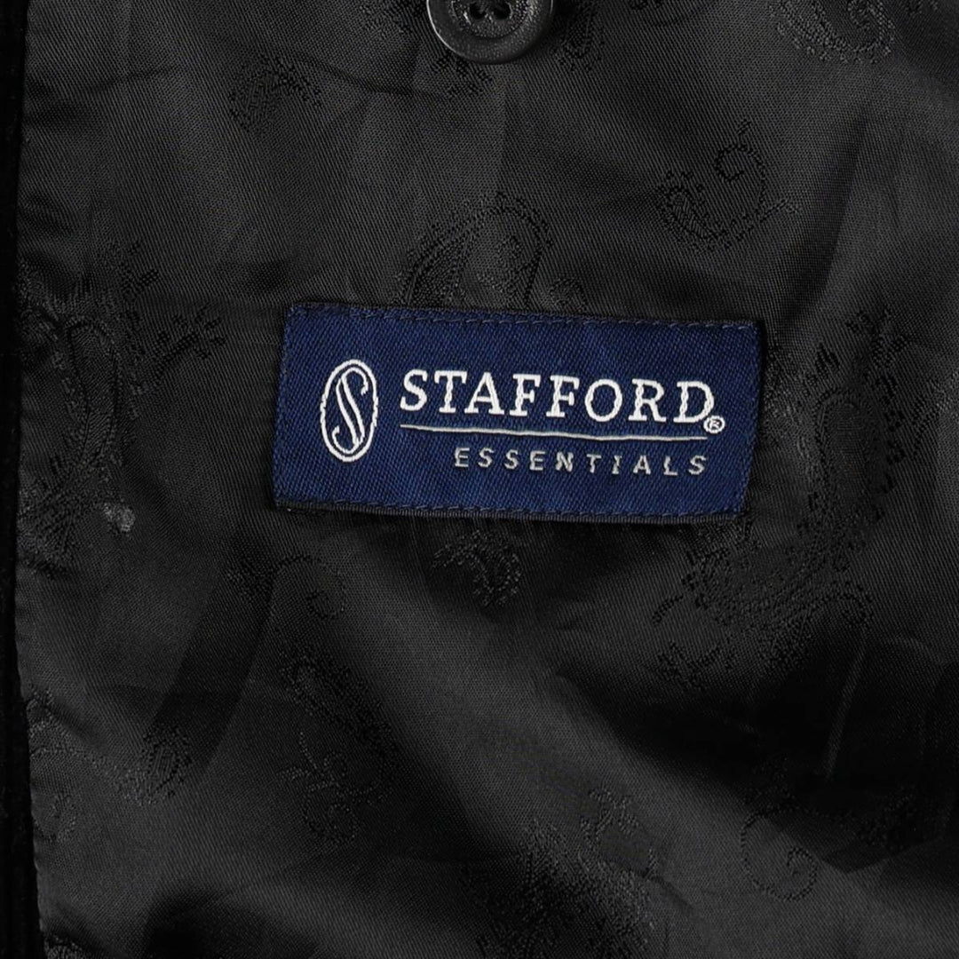 STAFFORD CLASSIC FIT Corduroy Tailored Jacket (Men's Size L) cotton black type Vintage Second Hand