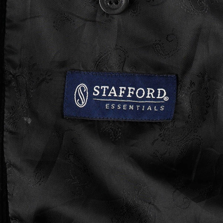 STAFFORD CLASSIC FIT Corduroy Tailored Jacket (Men's Size L) cotton black type Vintage Second Hand