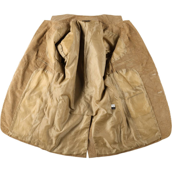 JORDACHE Corduroy Tailored Jacket, Men's Size XL (approx.) cotton brown type Vintage Second Hand