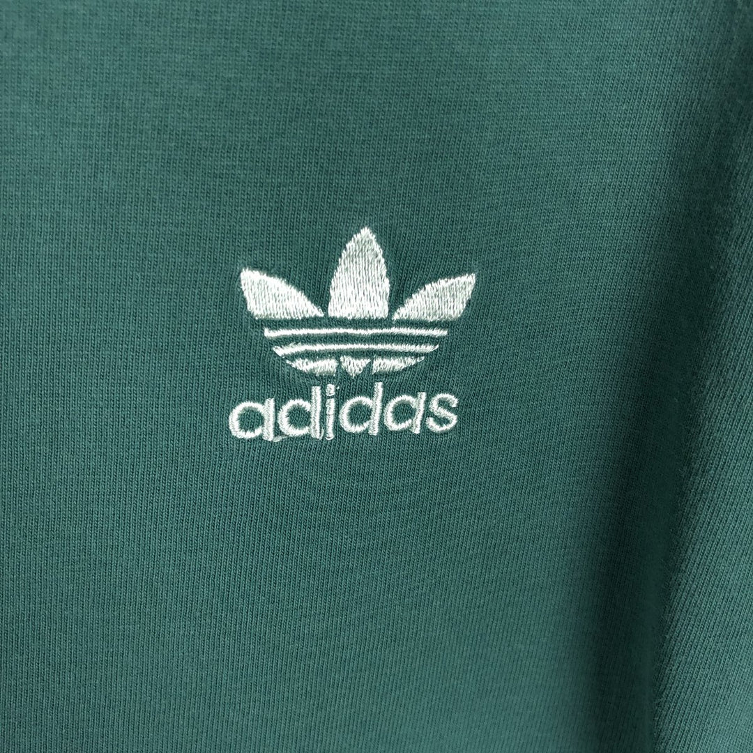 Adidas long-sleeved T-shirt, men's size L (equivalent), crew neck. unclear green type Vintage Second Hand