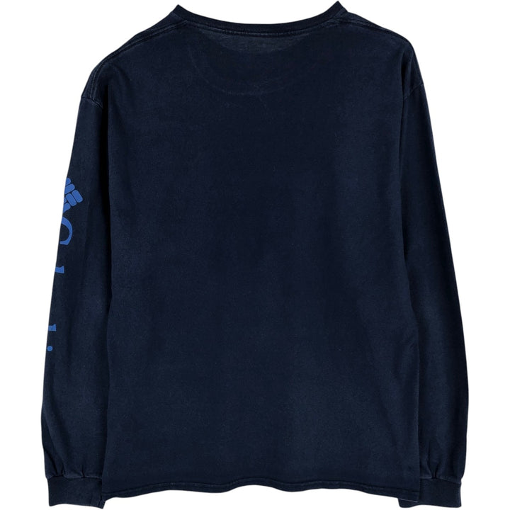 Columbia long-sleeved T-shirt, size L, men's cotton navy blue type Vintage Second Hand