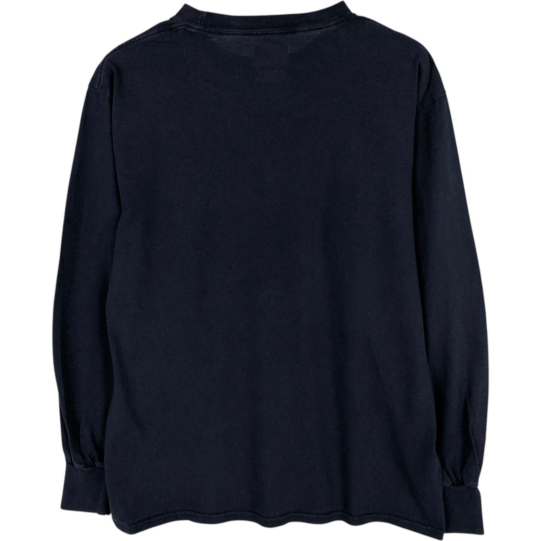 Majestic MLB New York Yankees Long-Sleeve T-Shirt (Men's Size M) cotton navy blue type Vintage Second Hand