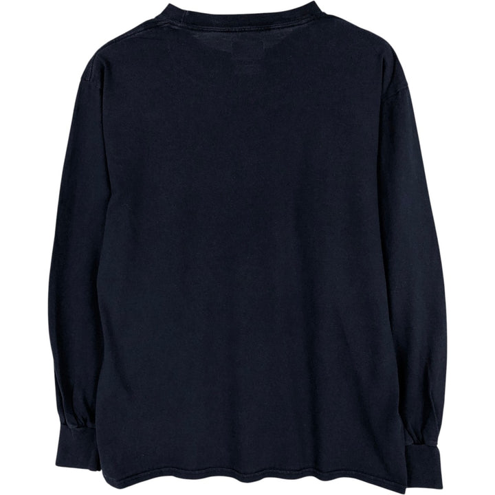 Majestic MLB New York Yankees Long-Sleeve T-Shirt (Men's Size M) cotton navy blue type Vintage Second Hand