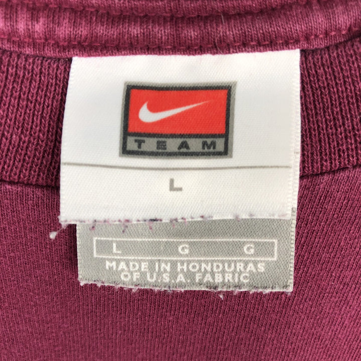 Nike Arizona State Long-Sleeve T-Shirt, Men's Size L (Equivalent), College Style cotton Red type red-purple Vintage Second Hand