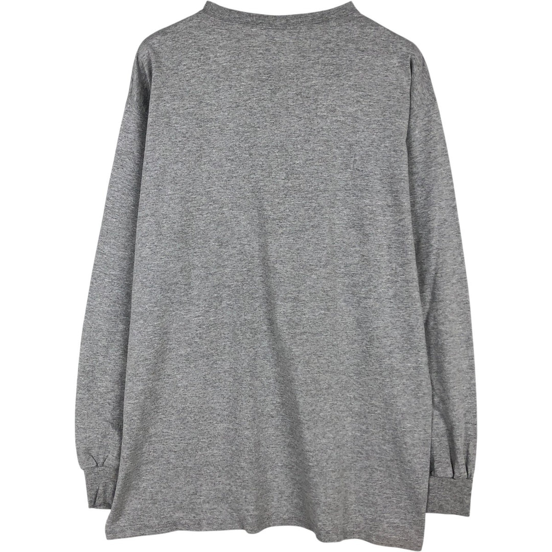 90'S Russell Long-Sleeve T-Shirt, Men's Size L (Equivalent), Vintage cotton gray type Vintage Second Hand