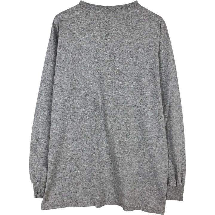 90'S Russell Long-Sleeve T-Shirt, Men's Size L (Equivalent), Vintage cotton gray type Vintage Second Hand