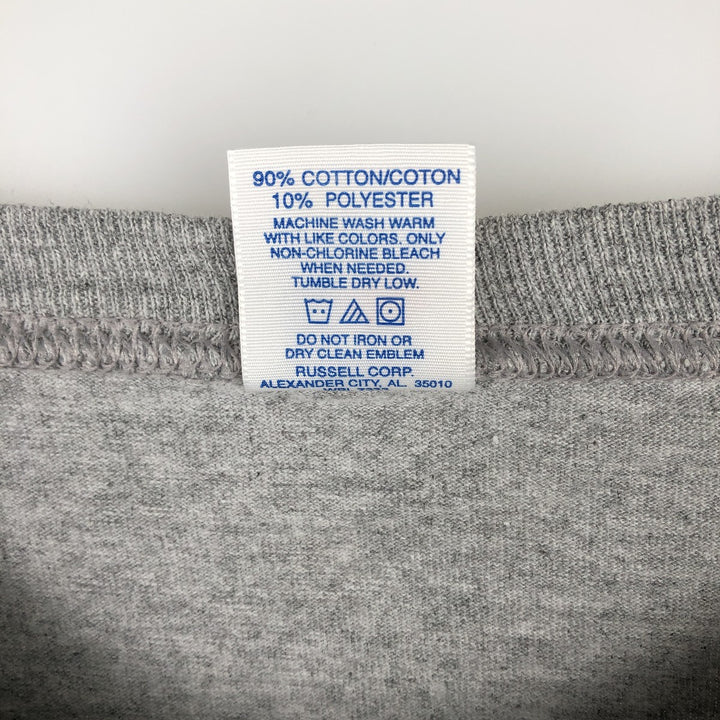 90'S Russell Long-Sleeve T-Shirt, Men's Size L (Equivalent), Vintage cotton gray type Vintage Second Hand