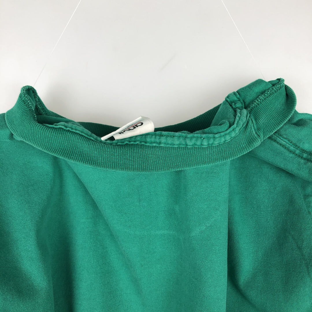 Anvil Long-Sleeve T-Shirt, Made in USA, Men's Size M (approx.) cotton green type Vintage Second Hand
