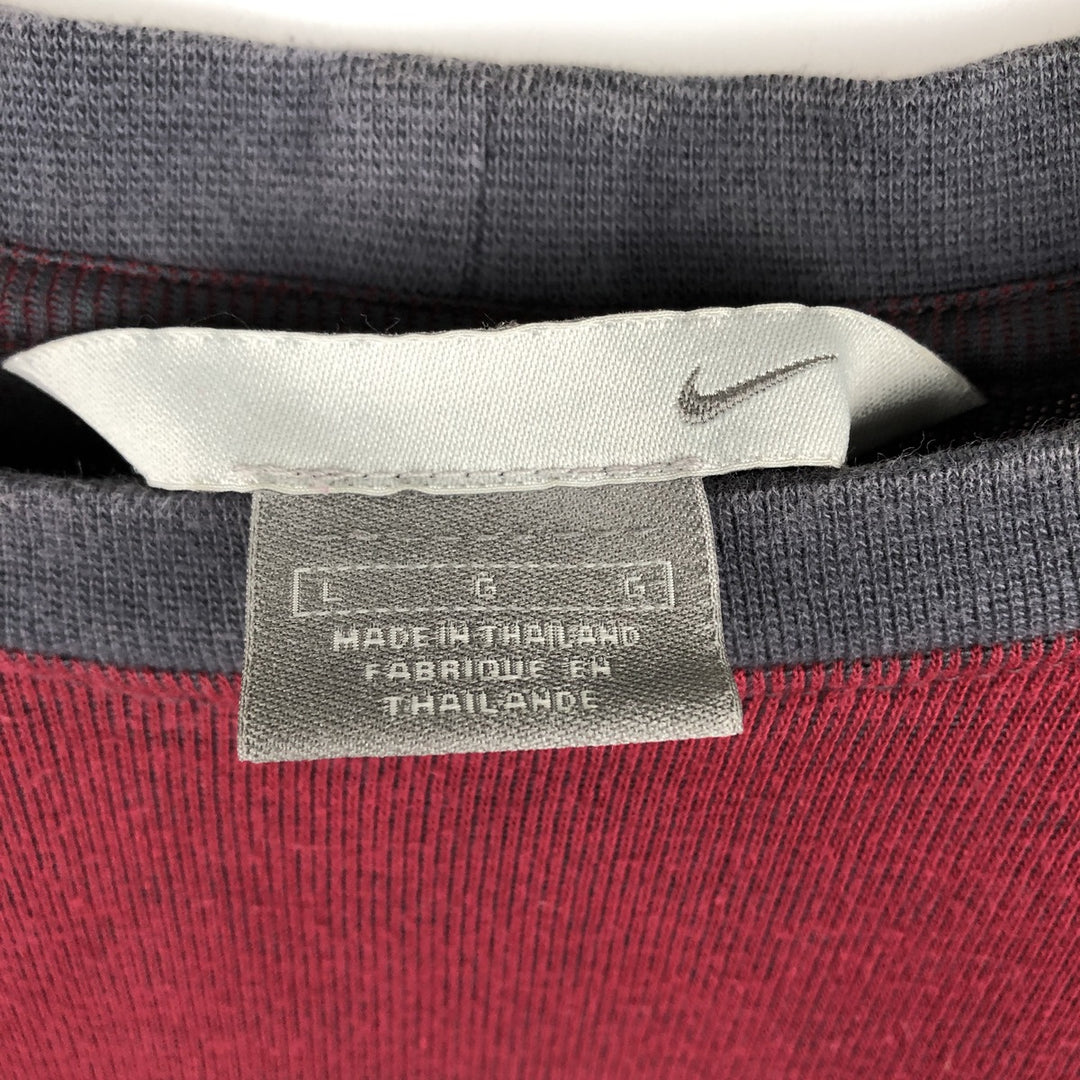 00'S Nike NIKE Long T-shirt Long T Men's L size cotton bordeaux Vintage Second Hand
