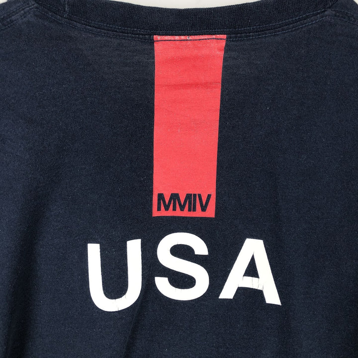 00'S Nike NIKE Long T-shirt Long T Men's L size cotton navy blue type Vintage Second Hand