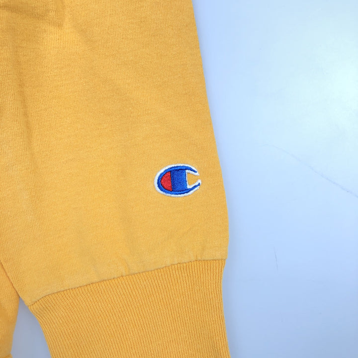 ~2000'S Champion AUTHENTIC ATHLETIC APPAREL MINNESOTA University of Minnesota College Long-Sleeve T-Shirt (Men's Size M) cotton lemon yellow Vintage Second Hand