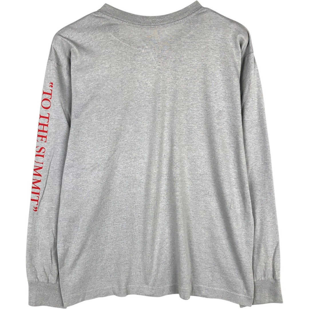 Tee Jays GENET EXPEDITIONS Advertising Long-Sleeve T-Shirt, Made in USA, Men's Size L (approx.) polyester gray type Vintage Second Hand